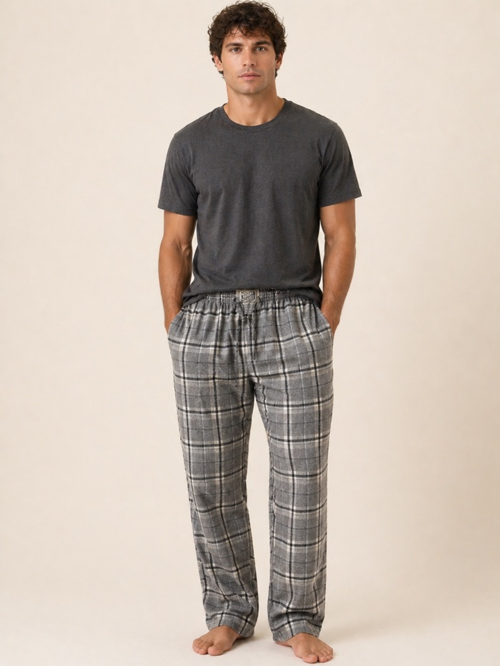 Lucky Brand • nwt Men's Gray Plaid Lounge Pants/ pajama pants